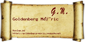Goldenberg Móric névjegykártya